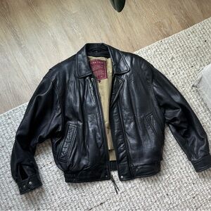 J. Park | genuine leather bomber jacket